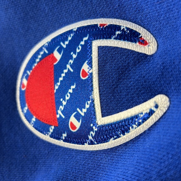 🎯Champion Life Men's Reverse Weave Pullover Hoodie Blue Size Small - Picture 3 of 7